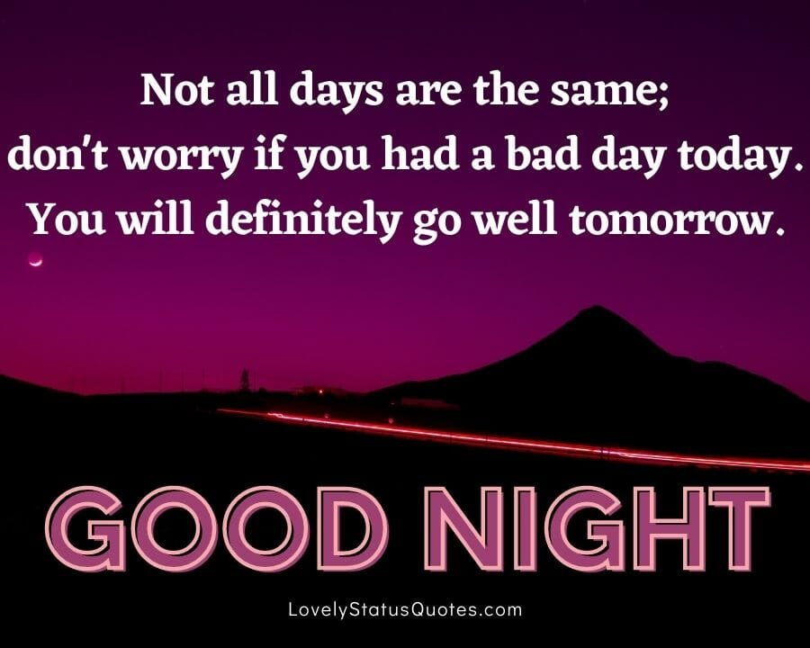 good night status for friends