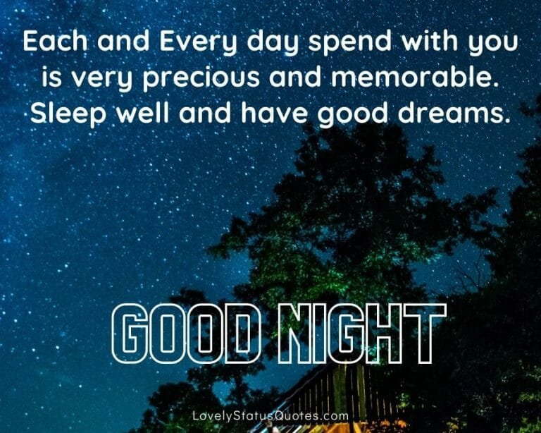 Good night Status for love, friends, for him, for her in english